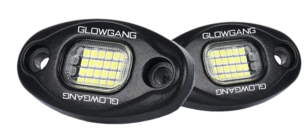 GLOWGANG 24 LED HIGH INTENSITY PURE WHITE ROCK LIGHT POD
