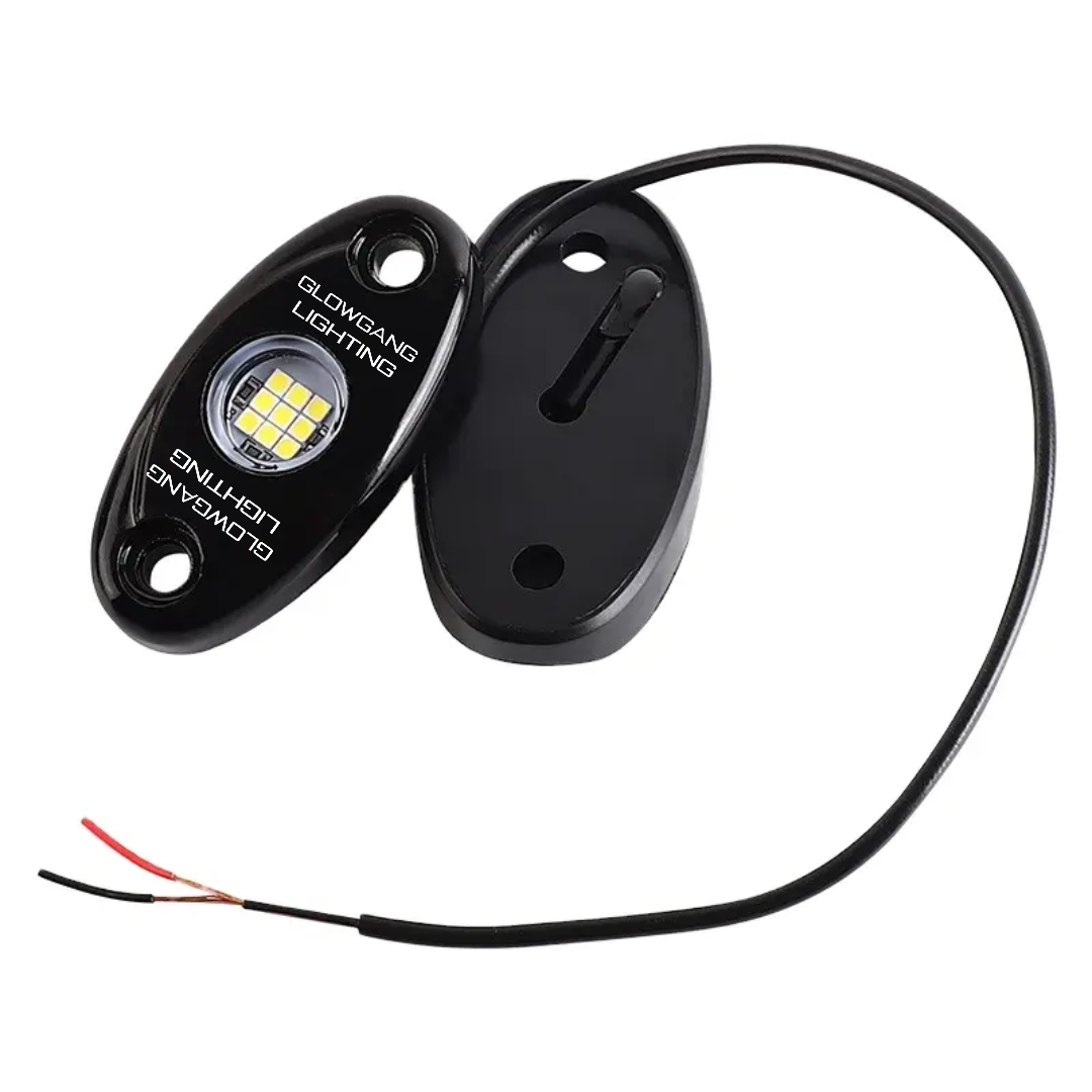 GLOWGANG 9 LED BRIGHT PURE WHITE ROCK LIGHT POD