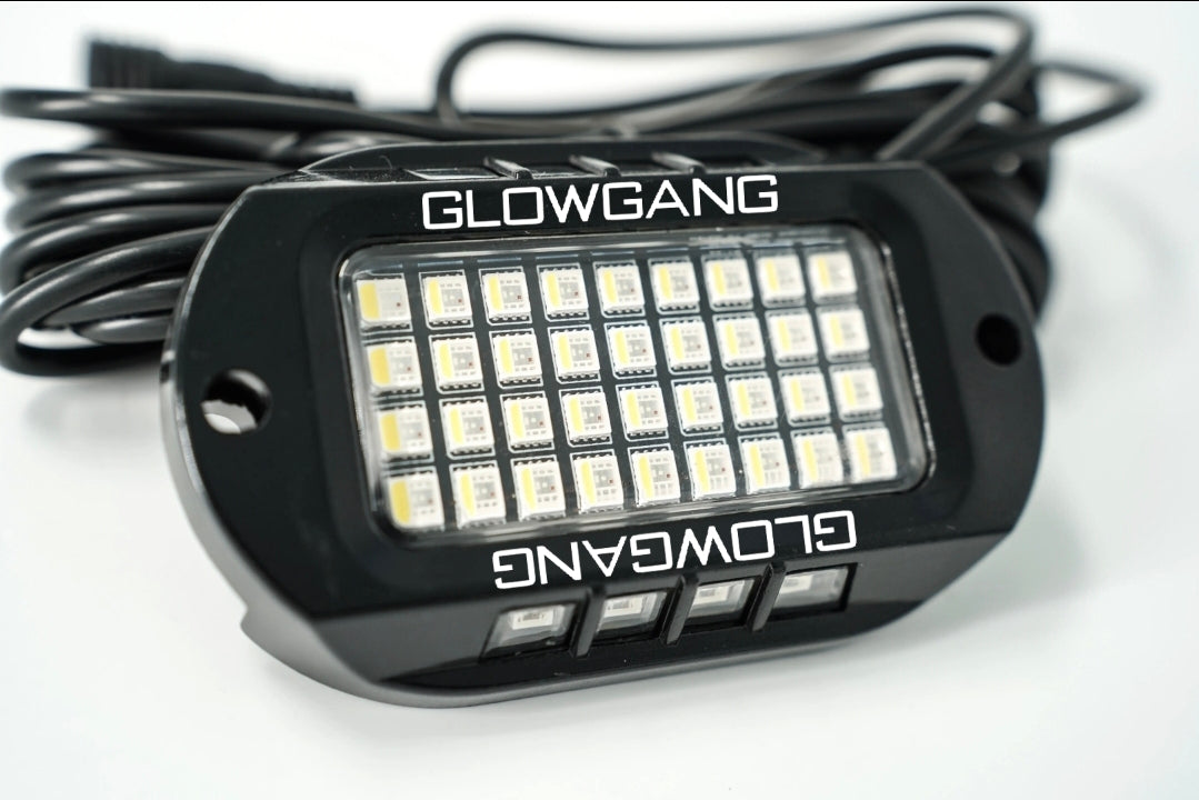 GLOWGANG 44 LED MAX SERIES RGBW ROCK LIGHT PODS