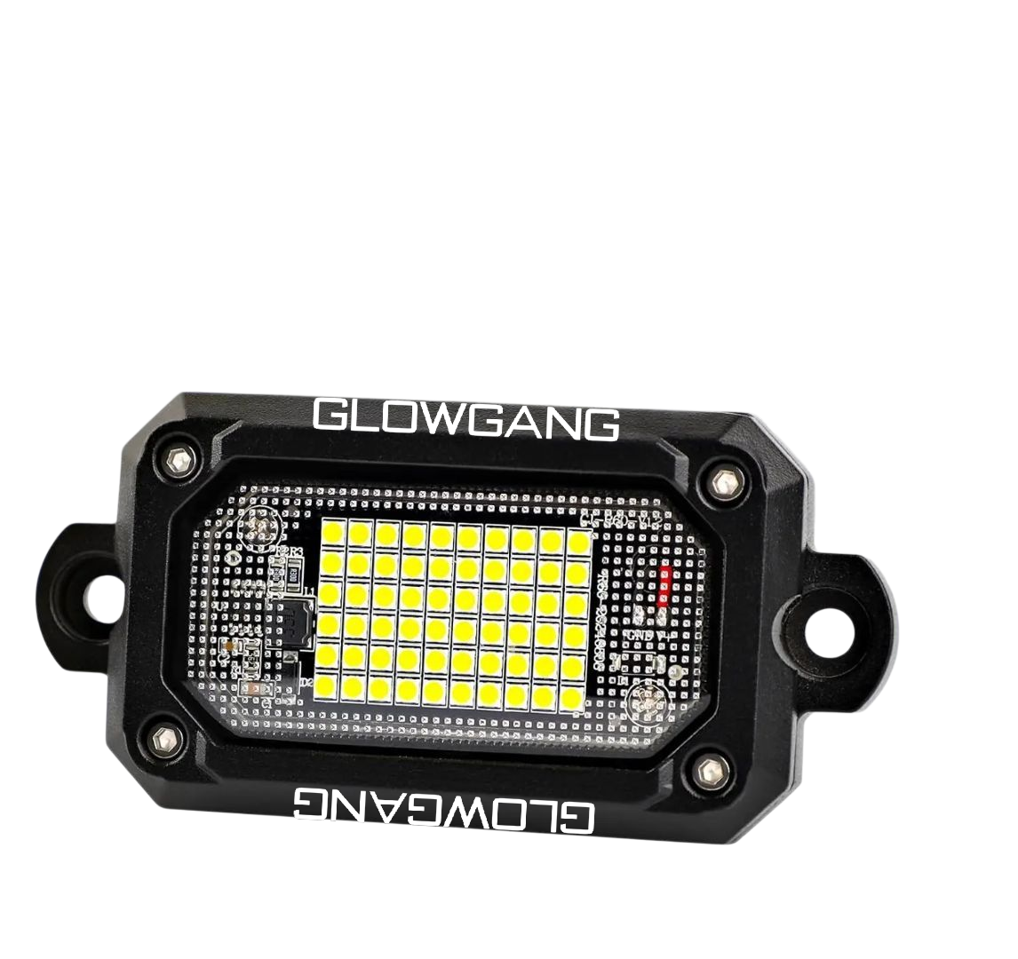 GLOWGANG 60 LED HIGH INTENSITY PURE WHITE ROCK LIGHT POD